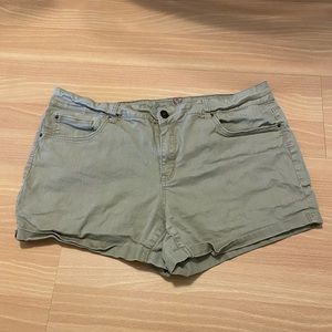 Faded Glory khaki denim shorts
